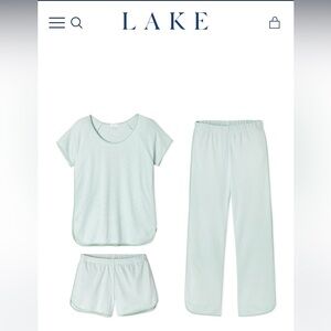 Green Striped LAKE pajama set